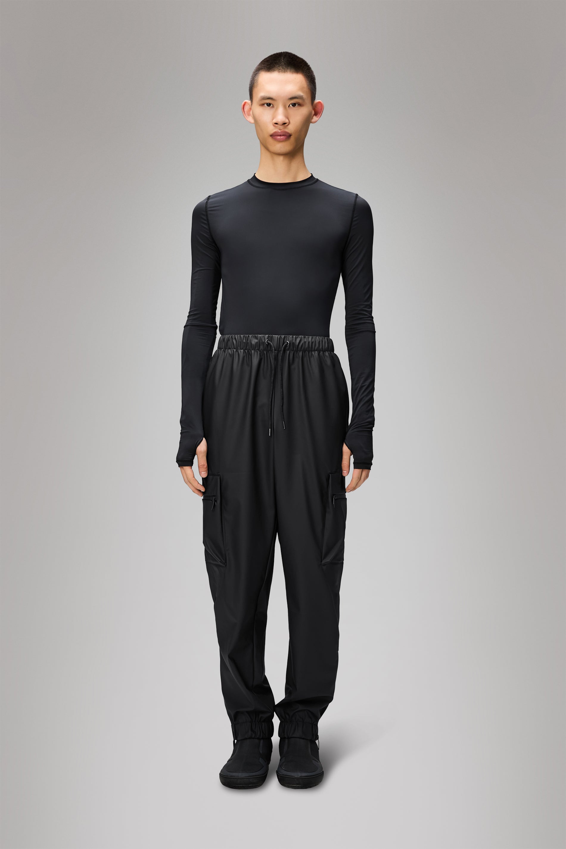 RAINS Cargo Rain Pants Regular Black Pants